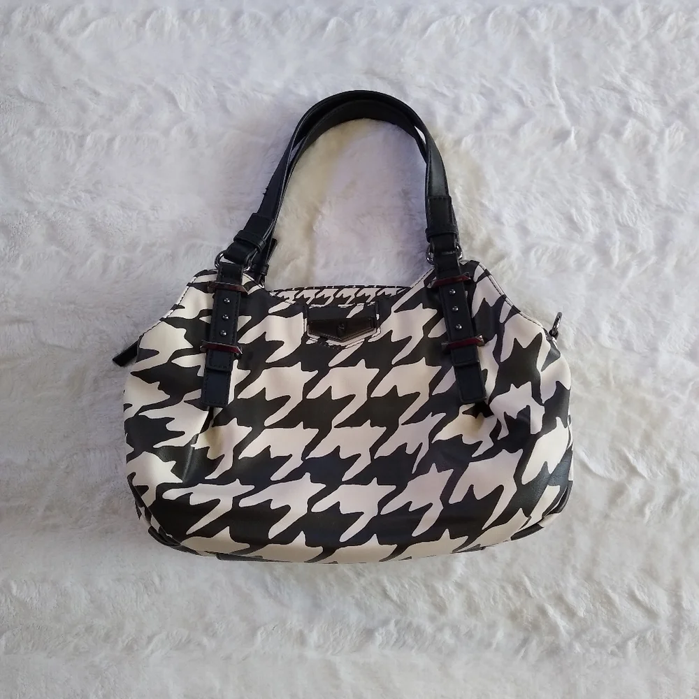 Simply Vera Vera Wang Houndstooth Buena Satchel Bag